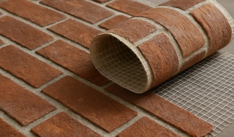Гибкий кирпич на сетке для наружной отделки: выбор и монтаж