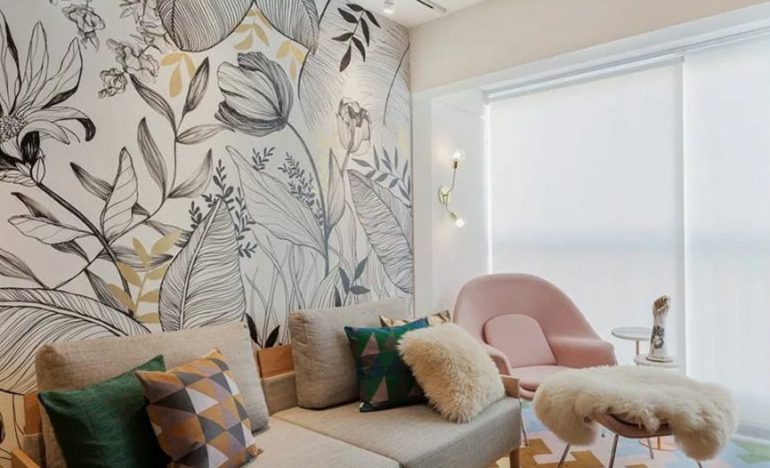 Как сочетать обои разных цветов и фактур в одной комнате без помощи дизайнера.