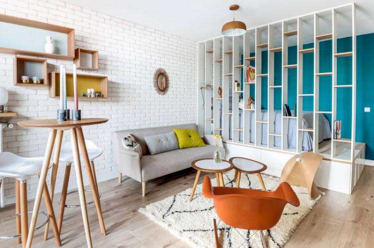 70 идей зонирования однокомнатной квартиры — фото, способы и дизайн