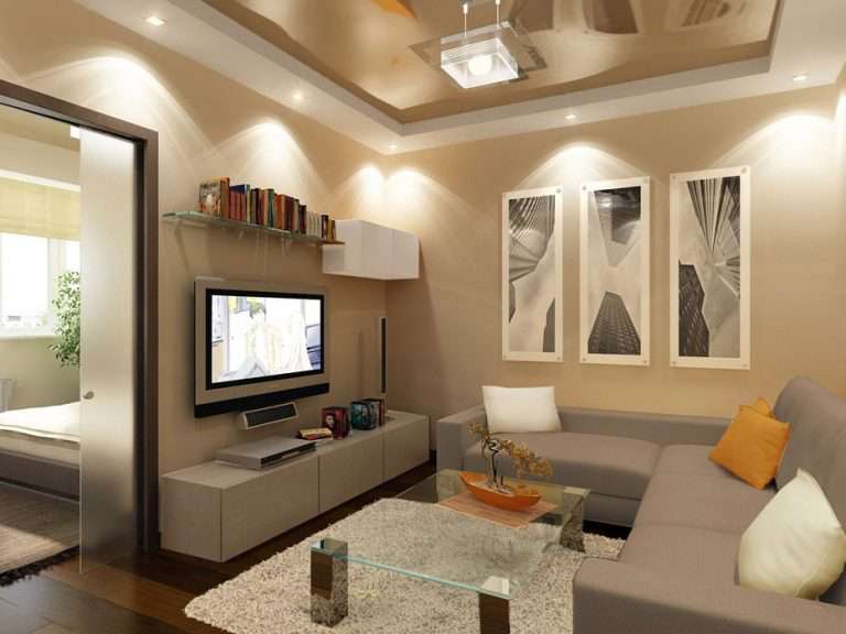 Дизайн гостиной с телевизором (43 фото): ТВ-зона в интерьере, оформление ниши из гипсокартона в углу