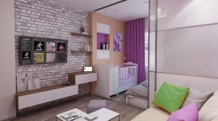 Дизайн и планировка однокомнатной квартиры для семьи с ребенком (69 фото): как расставить мебель в однушке? Как обустроить квартиру после ремонта, где поставить детскую кроватку?