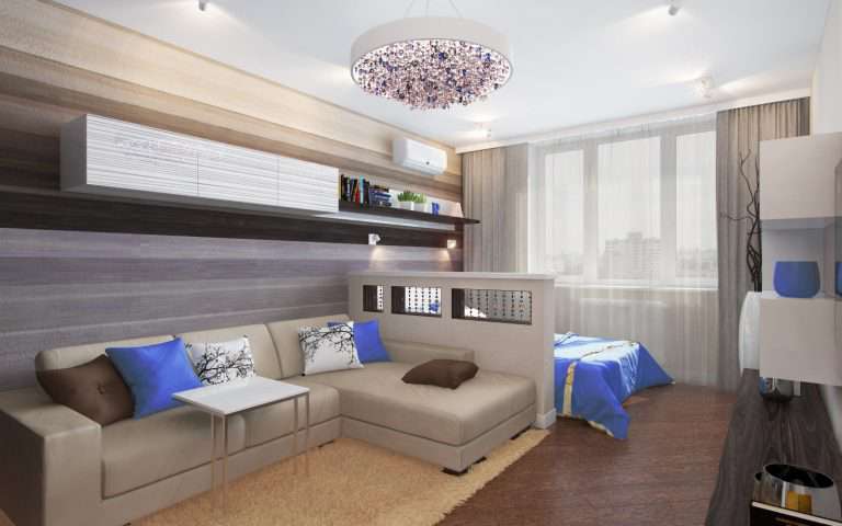 Дизайн спальни-гостиной 14 кв